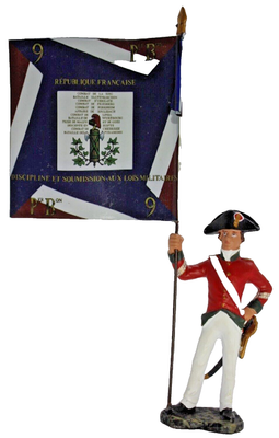 Figurine Militaire Napoléon - Porte-drapeau 9e Demi-brigade (1800) échelle 1/22,5 - Occasion