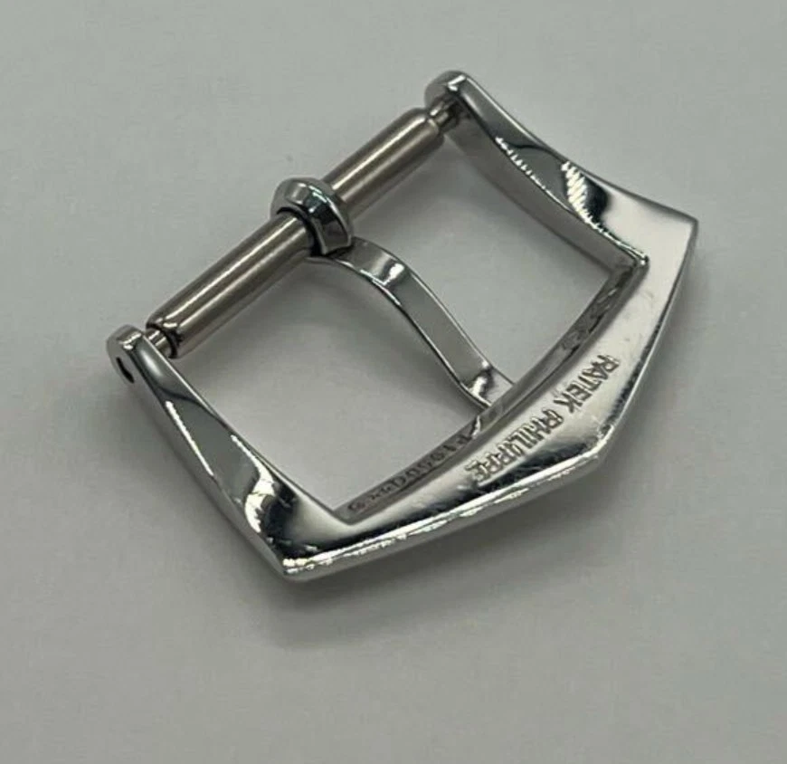 Hebilla de espiga de bloqueo de cola Patek Philippe Calatrava de platino genuino PT950 16 mm 4,72 g Foto 2 de 4