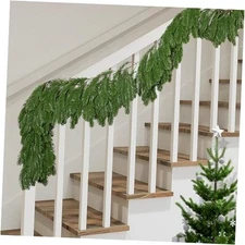 2 Pcs Dense Christmas Norfolk Pine Garland, 6 Ft Single 6ft-2pcs Single Pine