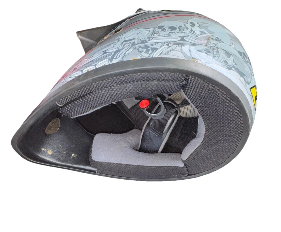 Casco Fox Racing Motocross Tracer Pro JR Plateado Talla Niños Mediano 50 cm Foto 4 de 4