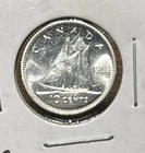 CANADA 1953 NSF 10 CENTS SILVER KM51 BRILLIANT UNCIRCULATED