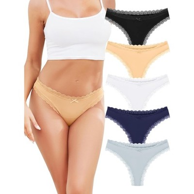 Frauen String Unterwäsche, Seamless Slip, Mehrpack, Einfarbig, Niedriger Sitz