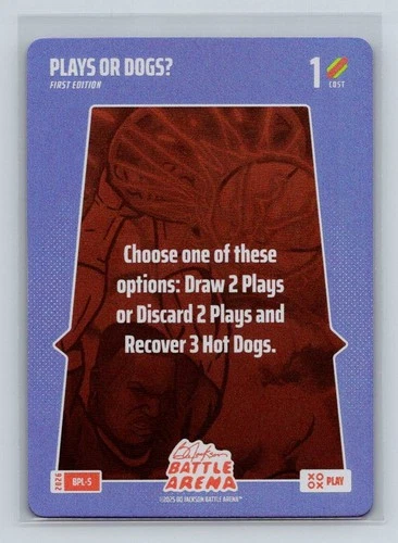 2026 Bo Jackson Battle Arena Draw Bonus Play Foil SSP BPL-5 “PLAYS OR DOGS?”
