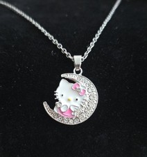 Hello Kitty Silver and Pink Pendant Necklace