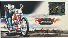 BDAOCITW KSC Cachets 4087 Chopper Motorcycle POSTAL ERROR ON DCP