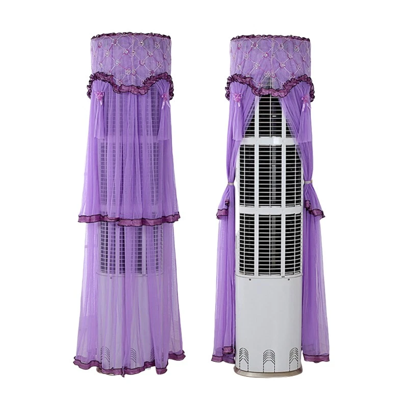 Cubierta cilíndrica para aire acondicionado gabinete de tela de encaje aire acondicionado DustCove. Foto 3 de 4