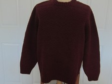 XL Burgundy LL Bean Knit Wear Sweater 100 Lamb Wool