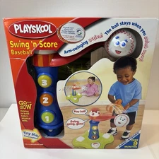 Playskool SWING 'N SCORE Baseball  Ripped Box Scratched # 1 VTG Tested. READ