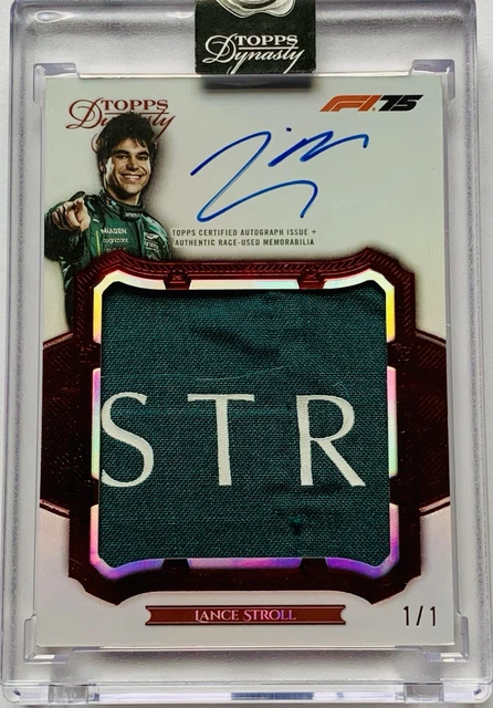 Lance Stroll 1/1 Suit Nameplate Jumbo Patch Auto 2025 Topps Formula 1 F1 Dynasty