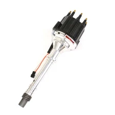 Pertronix Distributor D300810; Flame-Thrower Billet Mechanical, Blk for SBC/BBC