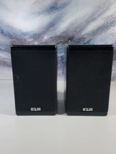 KLH 9900 Small Bookshelf or Surround 2 Speakers 8 5/8"x5 5/8"x5 1/4" Matte Black