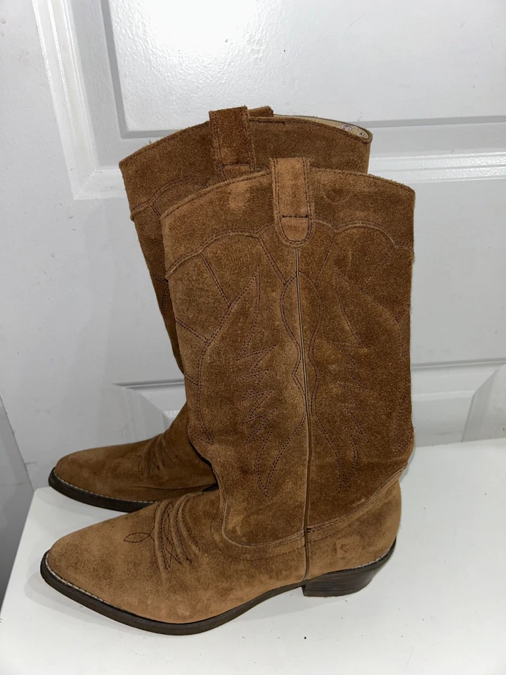 Botas vaqueras ROXY para mujer mareadas de gamuza genuina talla 7 vaquera boho country Foto 4 de 4