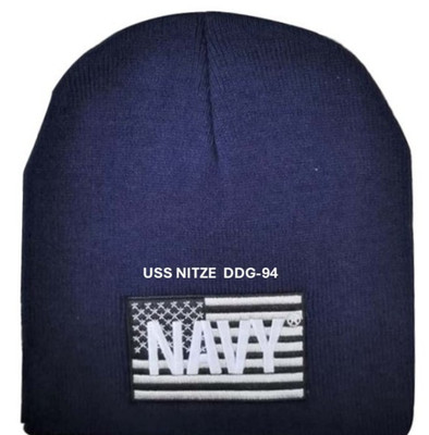 USS NITZE  DDG-94  *SKULL CAP/HAT EMBROIDERED. NAVY OFFICIAL LICENSE