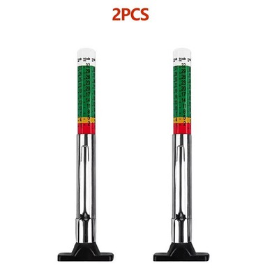 2PCS Tire Tread Depth Gauge Color Coded Car Tyre Measuring Tool