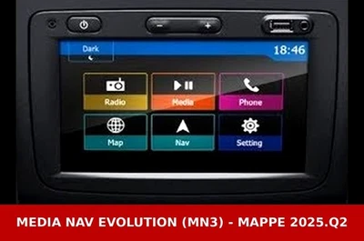 ACTUALIZACIÓN NAVEGADOR MEDIANAV MN3 RENAULT DACIA - MAPAS DE EUROPA 2025.Q2 - Imagen 1 de 2