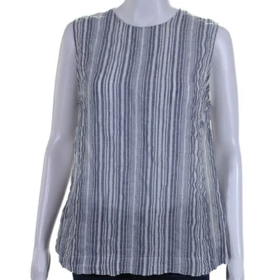 Jenni Kayne Blue and White Stripe sleeveless Shell top Size medium