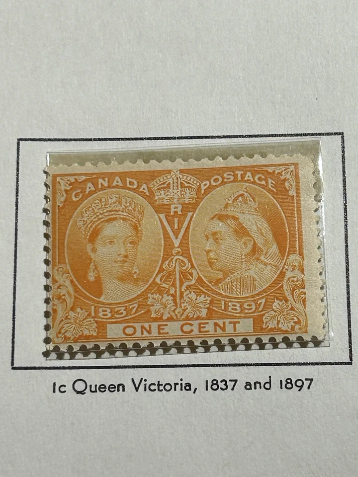 3 stamps unused CANADA 1897 JUBILEE DOUBLE HEAD POSTMARK 3c 2c 1c - Image 2 of 4