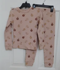 NWT 2pc Rylee + Cru Christmas Ornaments Print Pajamas sz 4/5