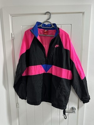 NIKE NSW Sportswear Woven Vaporwave Jacke schwarz/pink/hyper Größe L