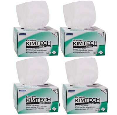 Kimwipes Delicate Task Wipes Tissue Kimtech Wipe Science Kimberly 34120, 4 Boxes