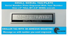 SMALL SERIAL NUMBER TAG PLATE ENGRAVED WITH NUMBER IDENTIFICATION ASSET TAG