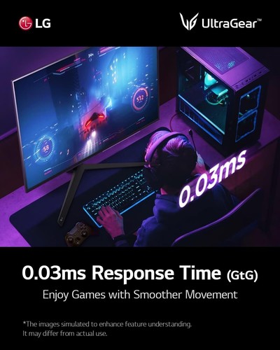 LG 27 Gaming Monitor OLED Monitor UltraGear Display Port HDMI Schwarz 240Hz 0,03ms - Bild 14 von 24