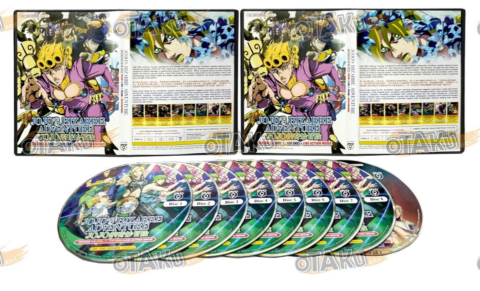 JOJO'S BIZARRE ADVENTURE (SEA 1-6) - DVD (1-190 EPS+LIVE ACT MOVIE) SHIP FROM UK