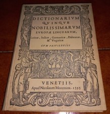 Vrancic Diccionario Quinque Nobilissimarum Linguae Europae Anastatica 1971