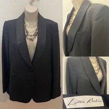 Vintage Lillie Rubin Classic Timeless Black Tuxedo Blazer Sz 8 Arthur Chapnik