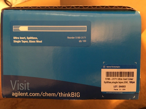 Agilent 5190-3171 Inlet liner, Ultra Inert, splitless, single taper ...