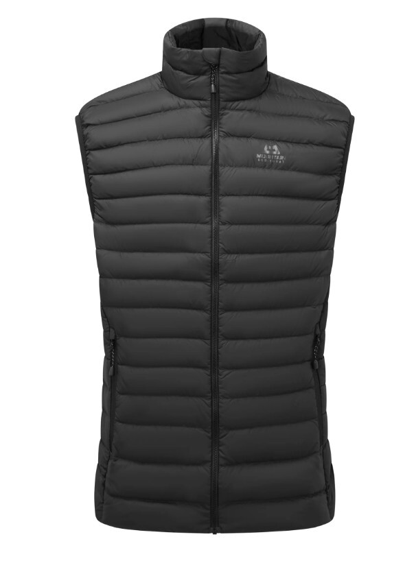 Mountain Equipment Earthrise Chaleco Para Hombre Ligero De Plumas Negro