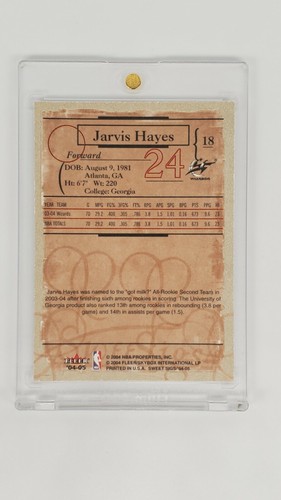 RARE BLACK BORDER PARALLEL 2004-05 Fleer Sweet Sigs Basketball #18 Jarvis Hayes - Picture 2 of 2