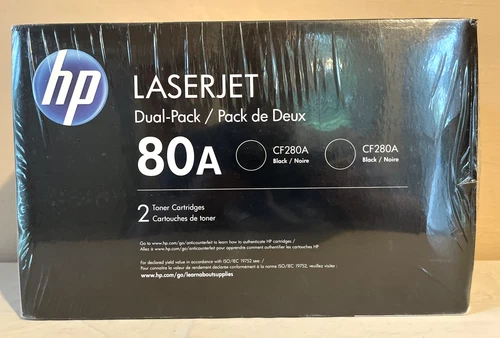 Genuine HP 80A Dual-Pack CF280AD (CF280A Cf280X) Sealed