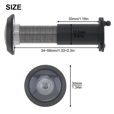 4-Pack 200-Degree Door Viewer Peepholes – Zinc Alloy With Privacy Cover, Includes 16mm Drill Bit