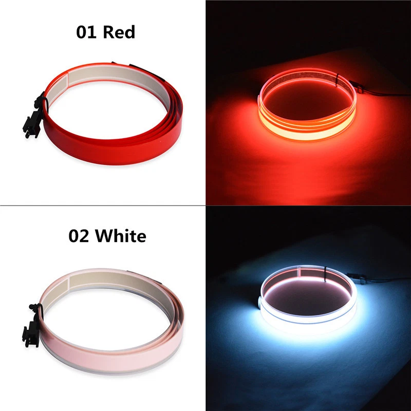 1M Flexible EL Light Tape Led Glow EL Wire Rope Waterproof Cable Battery Powered - Image 3 of 4