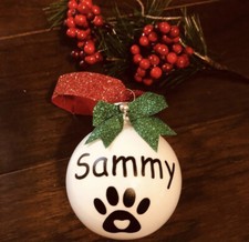 Personalized Pet Ornaments Paw Print Customize For Your Pet  s Christmas Gift Dog