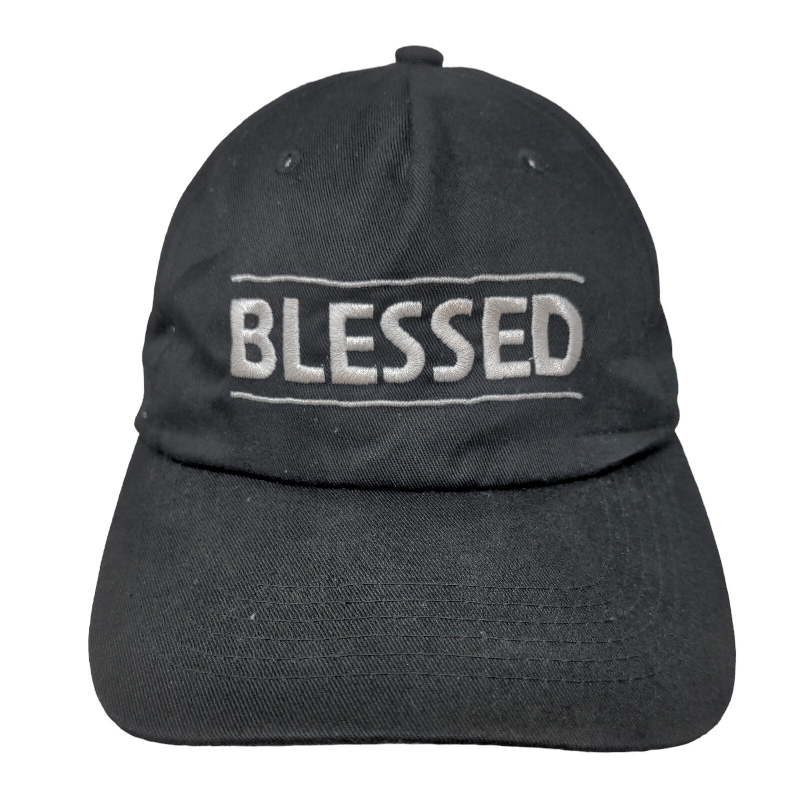 Blessed Strapback Hat Black OSFA Embroidered Adju… - image 1