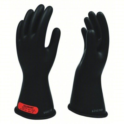 Electrical Insulating Gloves E011BL/10H 1000V AC/1500V DC, 11 in Glove Lg