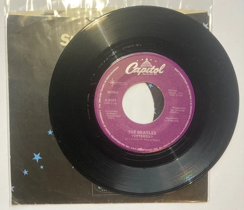 The Beatles, Yesterday / Act Naturally, vinyl 45 (USA, purple Capitol, 1988), M-