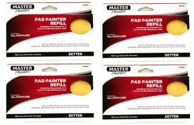 Master Painter 70114TV 7'' Inch Pad Painter Refill Pads- Pack of 4