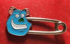 Disney Trading Pins, Sully, Monsters Inc, Safety Pin, Hong Kong, 2015 g