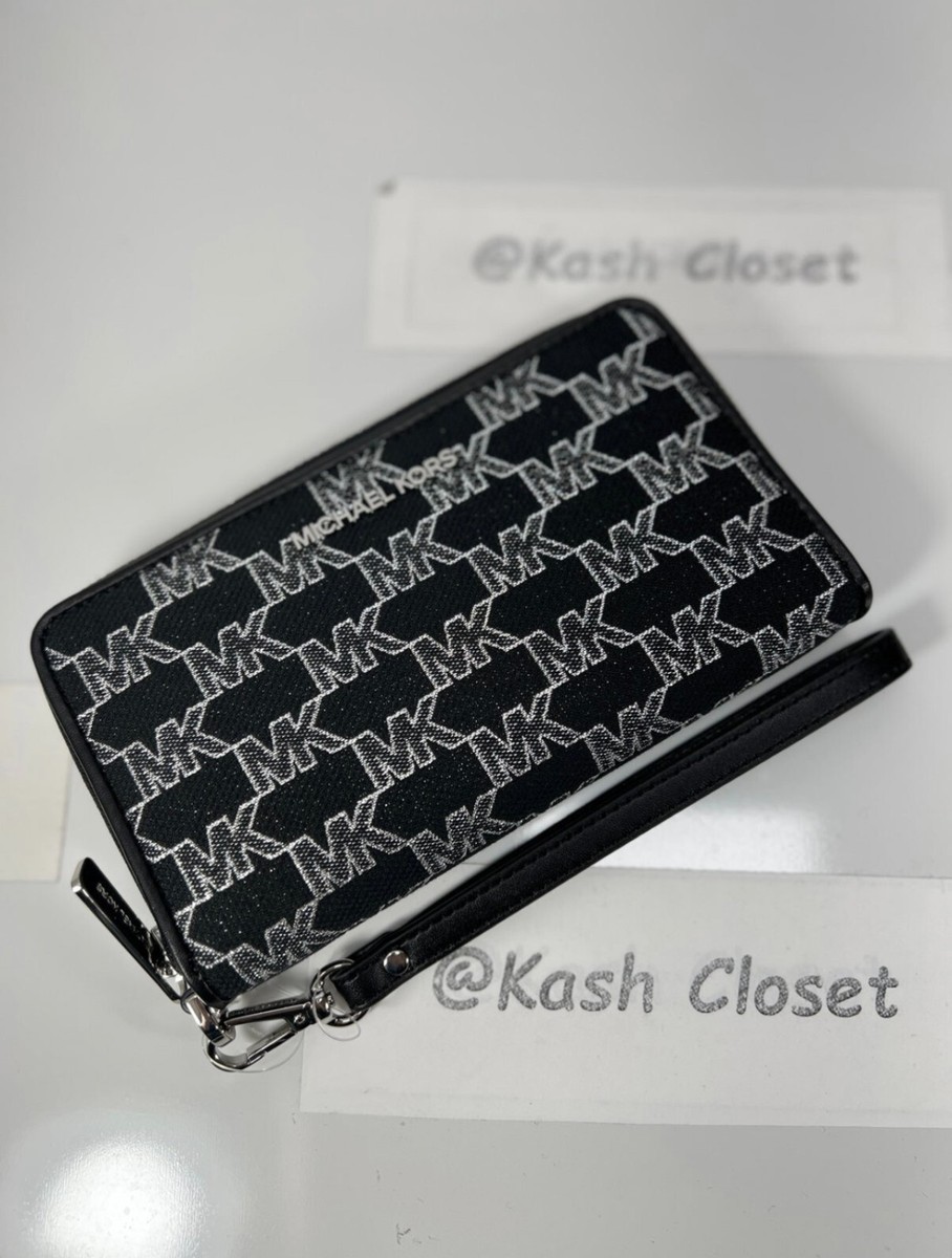 Michael Kors Jet Set Travel LG Flat MF Phone Case Wristlet