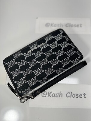 ★MMK★Jet Set LG Flat MF Phone Case★Black Michael Kors Jet Set Large Flat Multifunction Phone Case