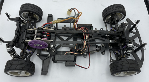 For Parts HPI RS4 FRP Chassis mit Motor und Regler Oldtimer selten - Bild 6 von 18