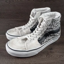 Vans Off The Wall Old Skool Black White Reptilian Sneakers Mens 4.5 Women's 6.0