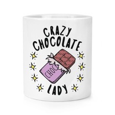 Crazy Chocolate Lady Stars Makeup Brush Pencil Pot Chocoholic Funny Joke Food