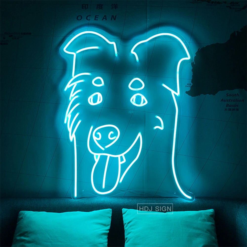 Custom Neon Sign Big Dog LED Neon Night Light for Room Home Wall Pet shop Decor