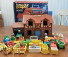952 HOUSE + NURSERY LITTLE RIDER BATH UTILITY VINTAGE FISHER PRICE LITTLE PEOPLE