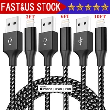 3 Pack Fast Charger Cable Heavy Duty For iPhone 13 12 11 X XR 8 7 Charging Cord