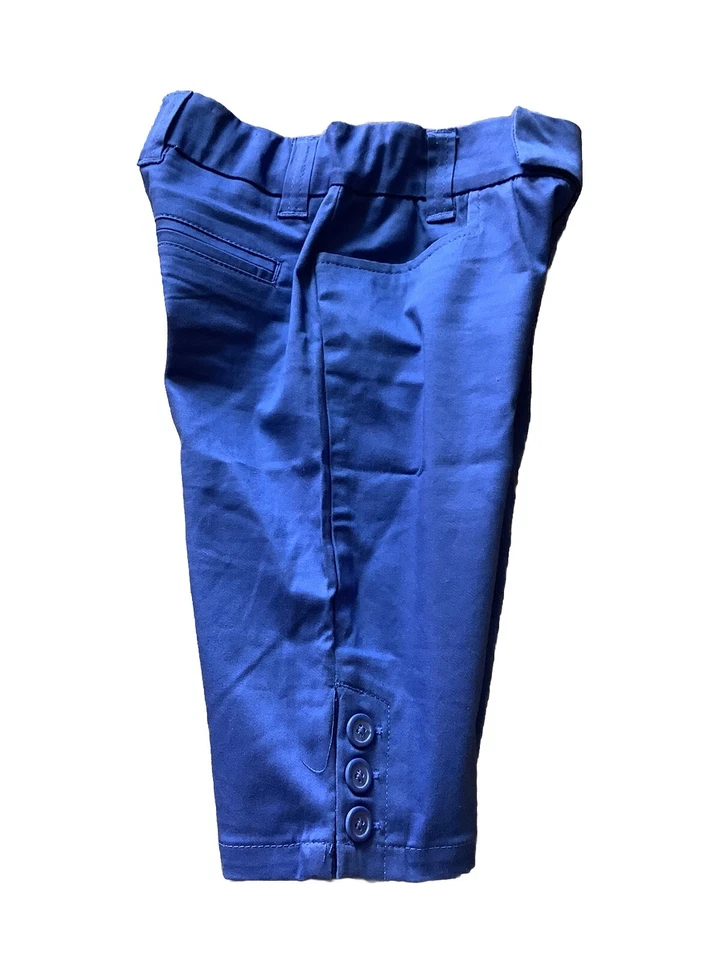 Pantalones Cortos Greendog Jóvenes Niñas Talla 8 Azul Bermudas Botones En Muy Buen Estado Foto 2 de 4